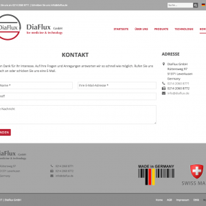 diaflux.de: kontakt