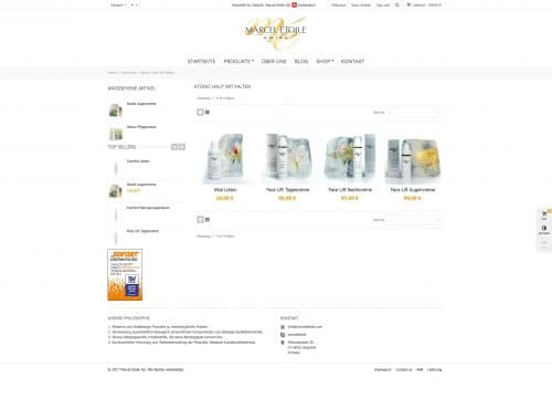Webentwicklung: marceletoile.com - atonic-haut