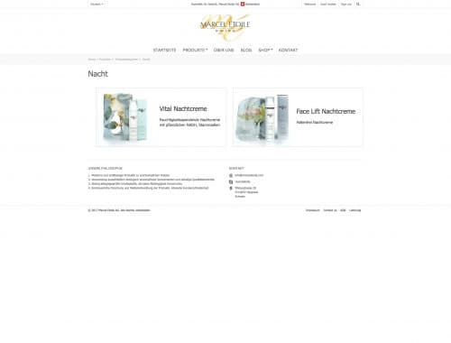 Webentwicklung: marceletoile.com - nacht