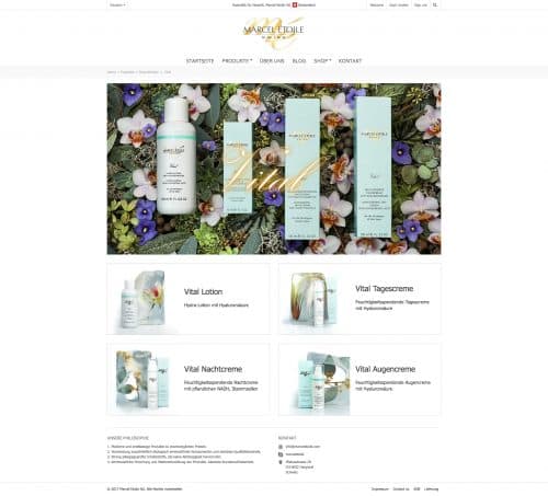 Webentwicklung: marceletoile.com - vital