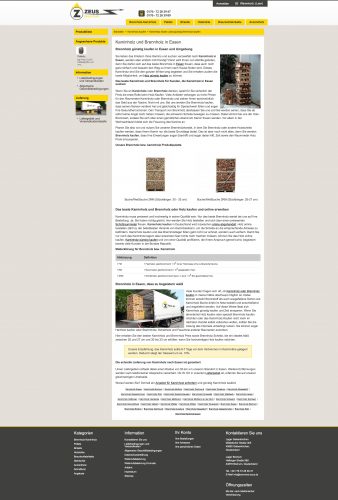 Suchmaschinenoptimierung (SEO) für Brennholzhandel Zeus Ruhr GmbH, Kaminholz